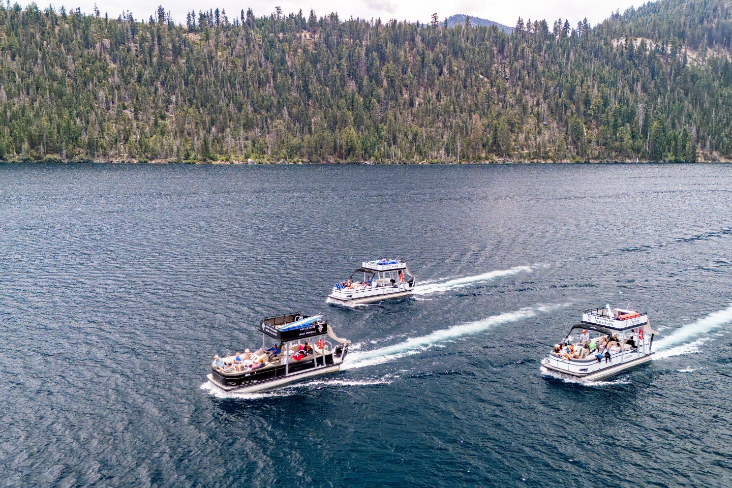 three lake tahoe pontoon boat rentals